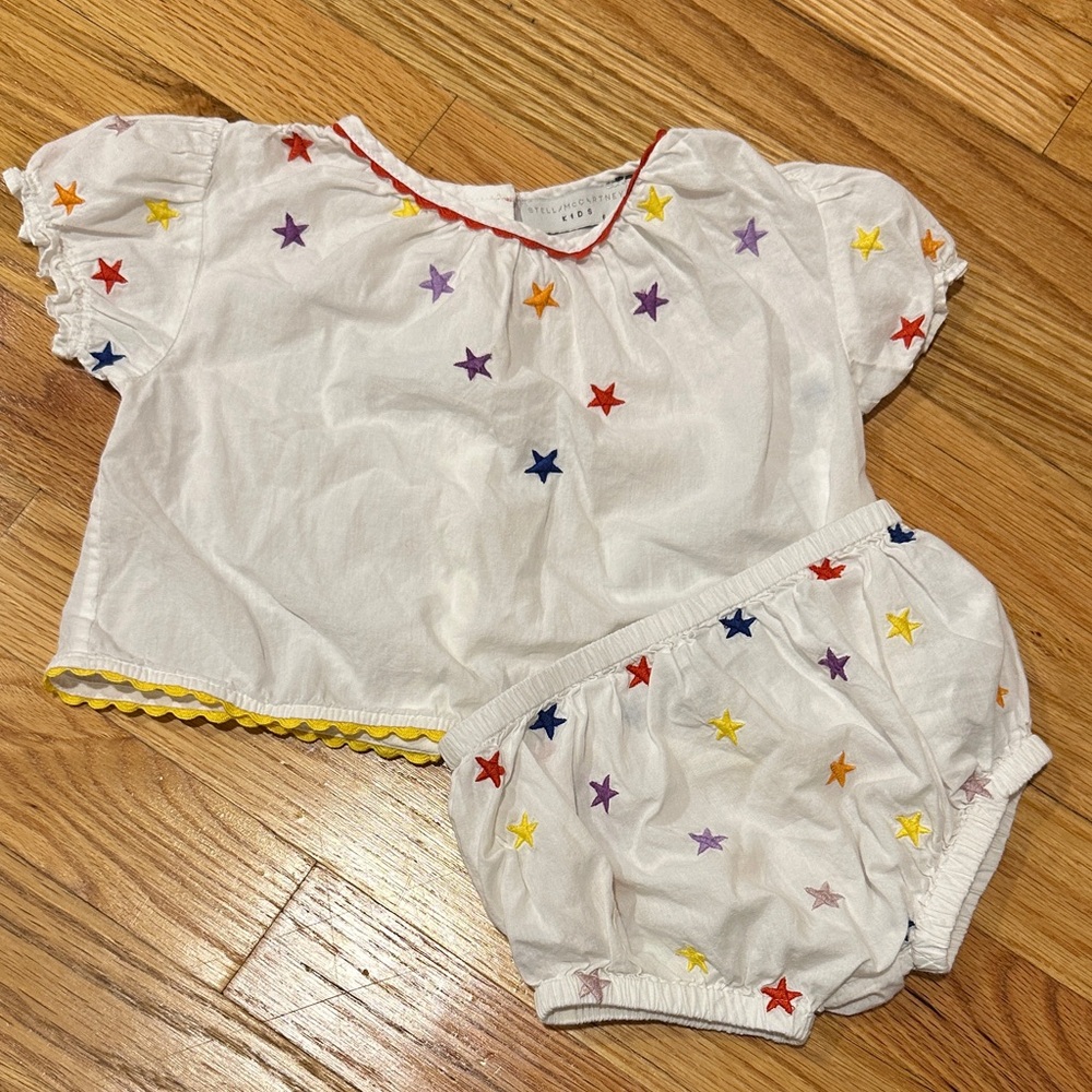 Stella McCartney White Set with Colorful Stars